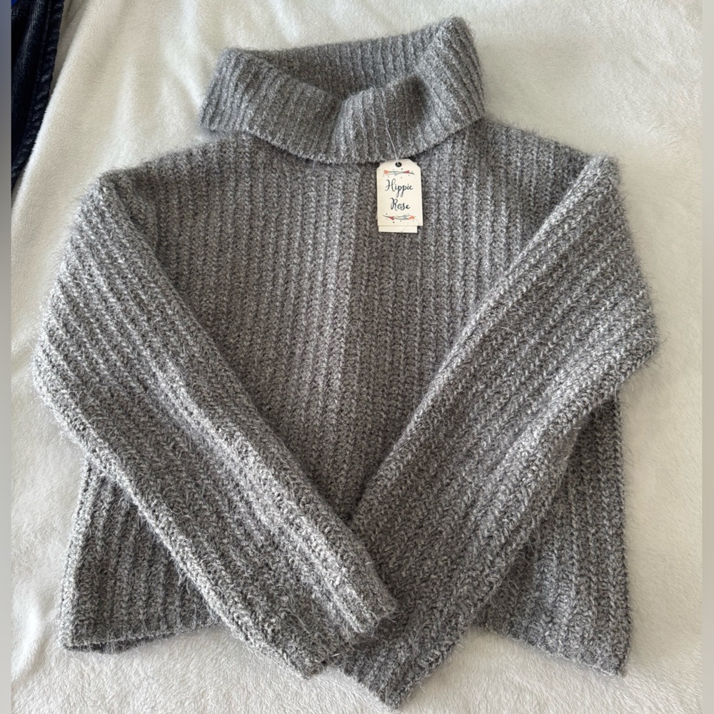 Cozy Gray Knit Sweater